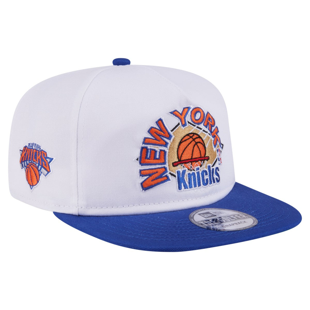 New Era New York Knicks Hardwood Two-Tone Golfer Adjustable Hat White/Blue