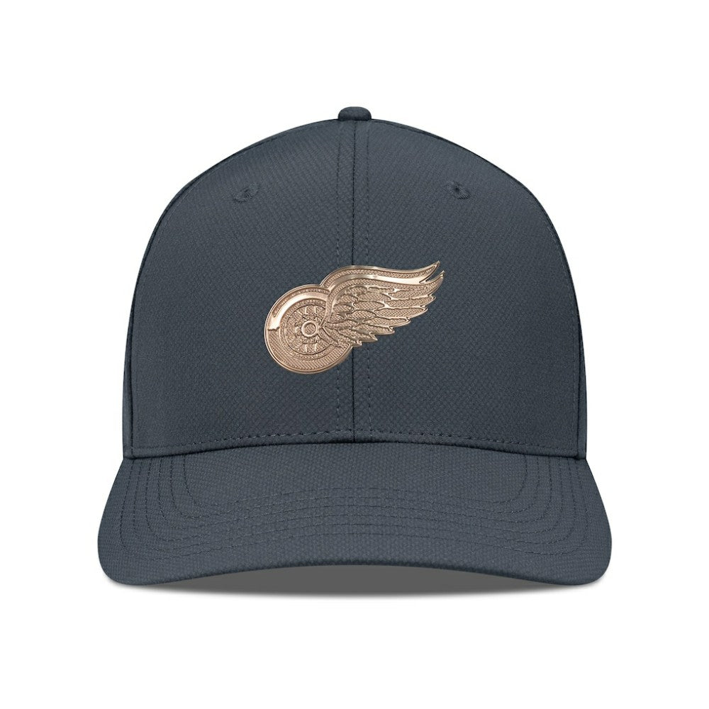 Detroit Red Wings Levelwear Rise Copper Insignia Flex Hat - Charcoal | NHL Lifestyle