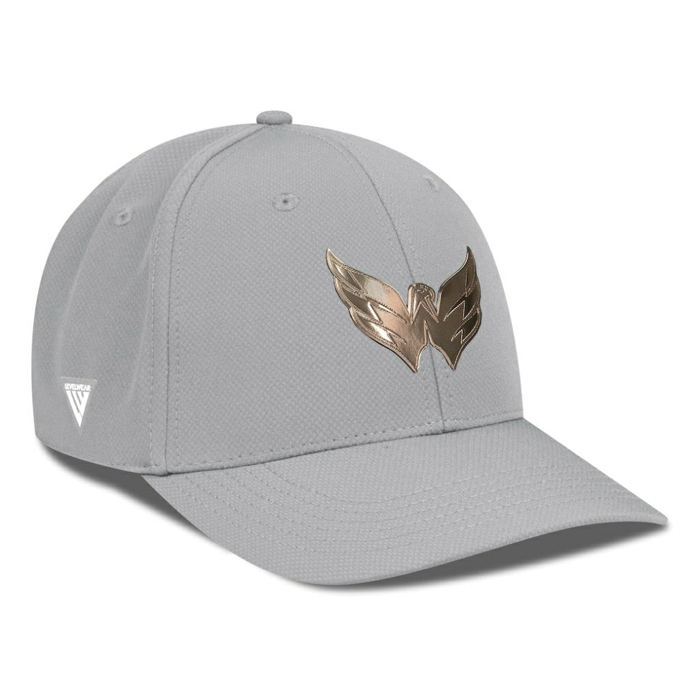 Washington Capitals Levelwear Rise Copper Insignia Flex Hat - Gray | NHL Lifestyle