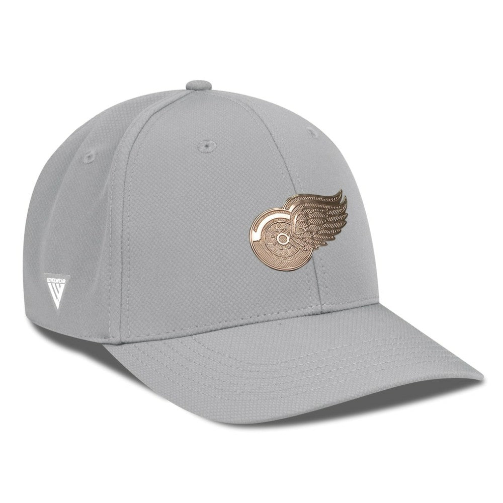 Detroit Red Wings Levelwear Rise Copper Insignia Flex Hat - Gray | NHL on sale