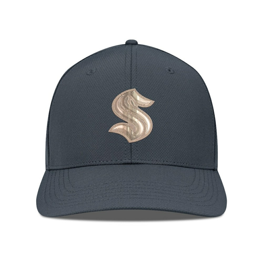 Seattle Kraken Levelwear Rise Copper Insignia Flex Hat - Charcoal | NHL sale