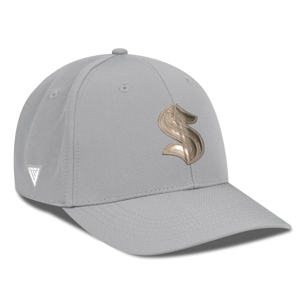 Seattle Kraken Levelwear Rise Copper Insignia Flex Hat - Gray | NHL online