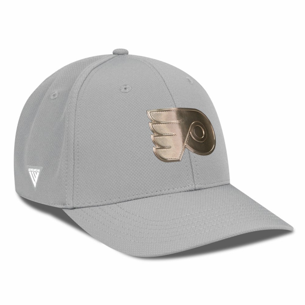 Philadelphia Flyers Levelwear Rise Copper Insignia Flex Hat - Gray | NHL sale