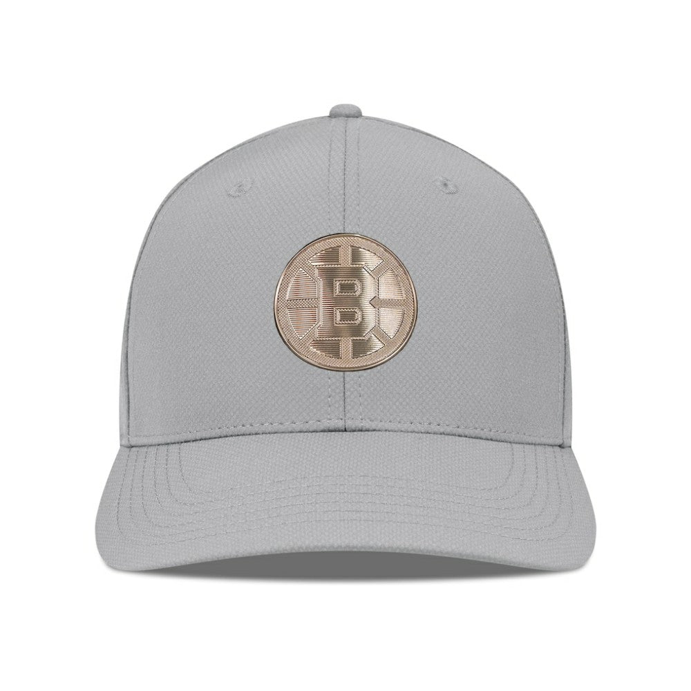 Boston Bruins Levelwear Rise Copper Insignia Flex Hat - Gray | NHL on sale