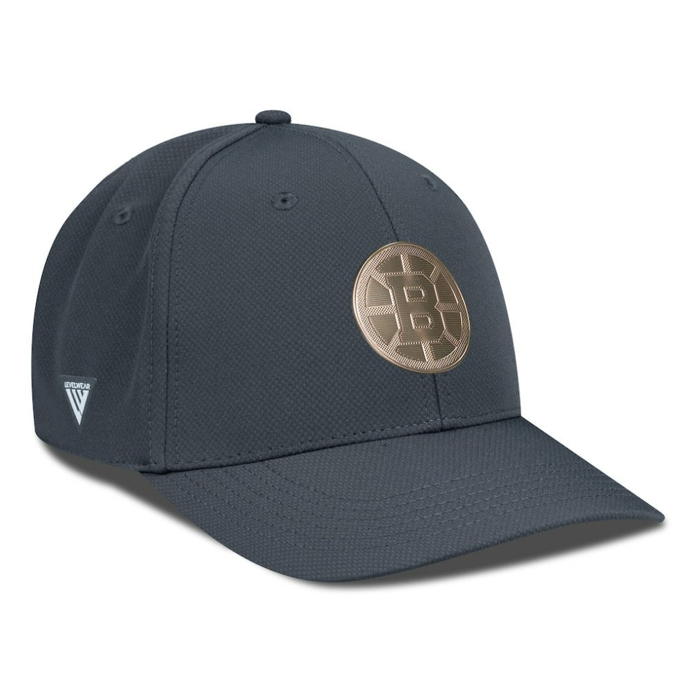 Boston Bruins Levelwear Rise Copper Insignia Flex Hat - Charcoal | NHL on sale