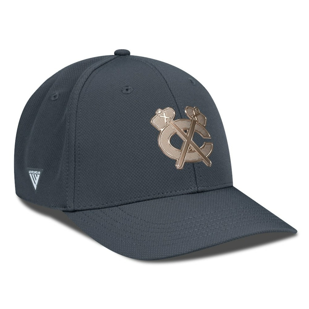 Chicago Blackhawks Levelwear Rise Copper Insignia Flex Hat - Charcoal | NHL near me