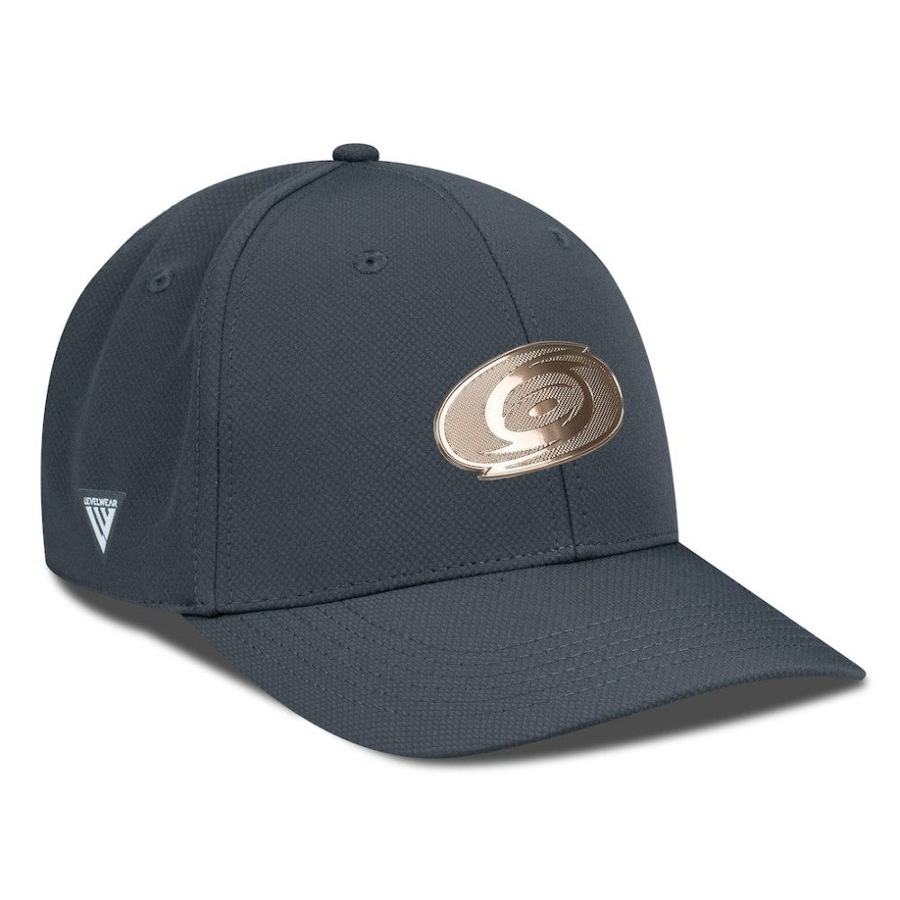 Carolina Hurricanes Levelwear Rise Copper Insignia Flex Hat - Charcoal | NHL Lifestyle