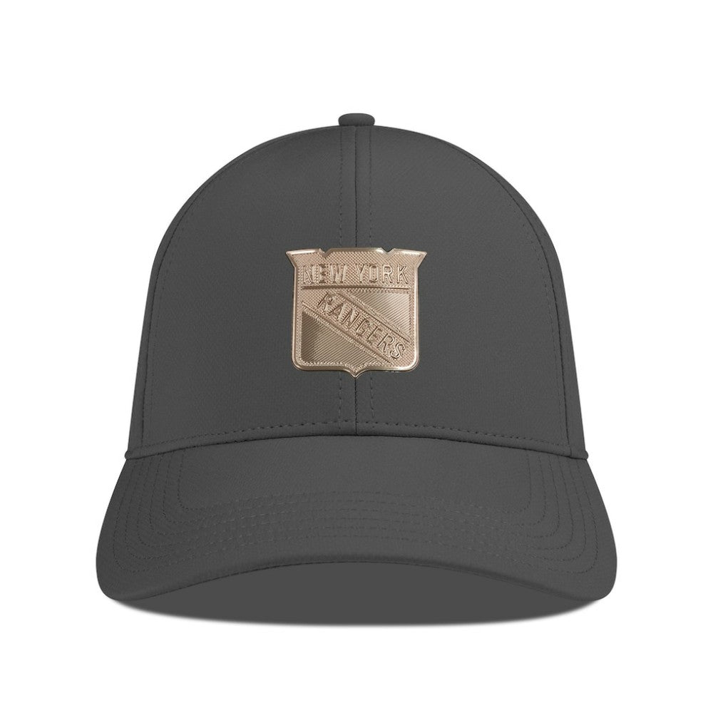 New York Rangers Levelwear Ascend Copper Insignia Vented Adjustable Hat - Charcoal | NHL Clearance
