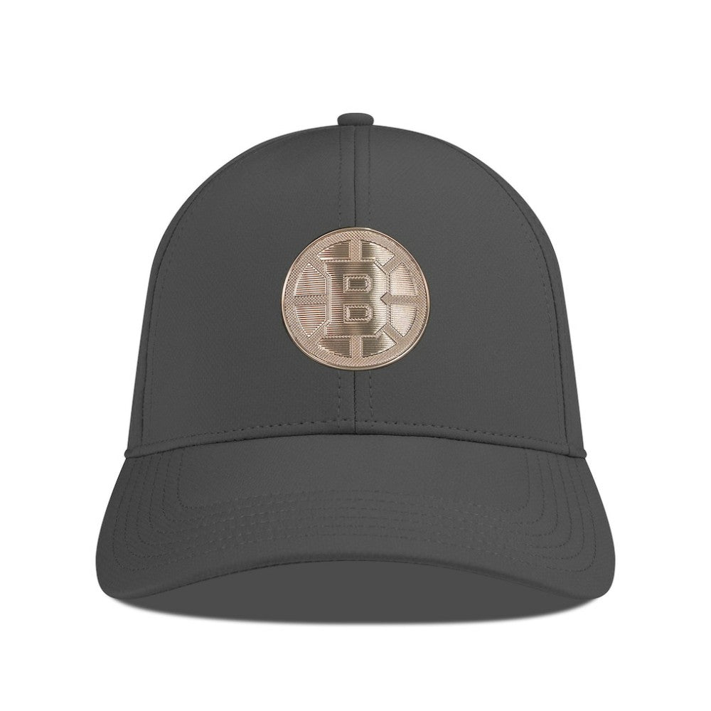 Boston Bruins Levelwear Ascend Copper Insignia Vented Adjustable Hat - Charcoal | NHL Lifestyle
