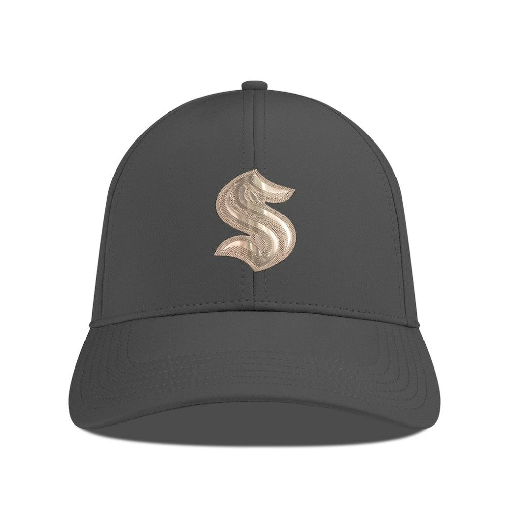 Seattle Kraken Levelwear Ascend Copper Insignia Vented Adjustable Hat - Charcoal | NHL Clearance