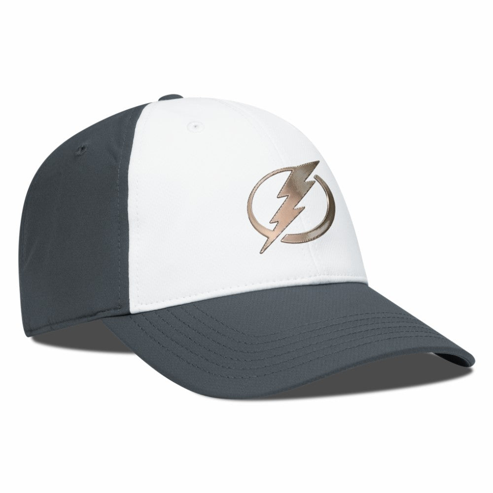 Tampa Bay Lightning Levelwear Endure Copper Insignia Adjustable Hat - White/Charcoal | NHL Clearance