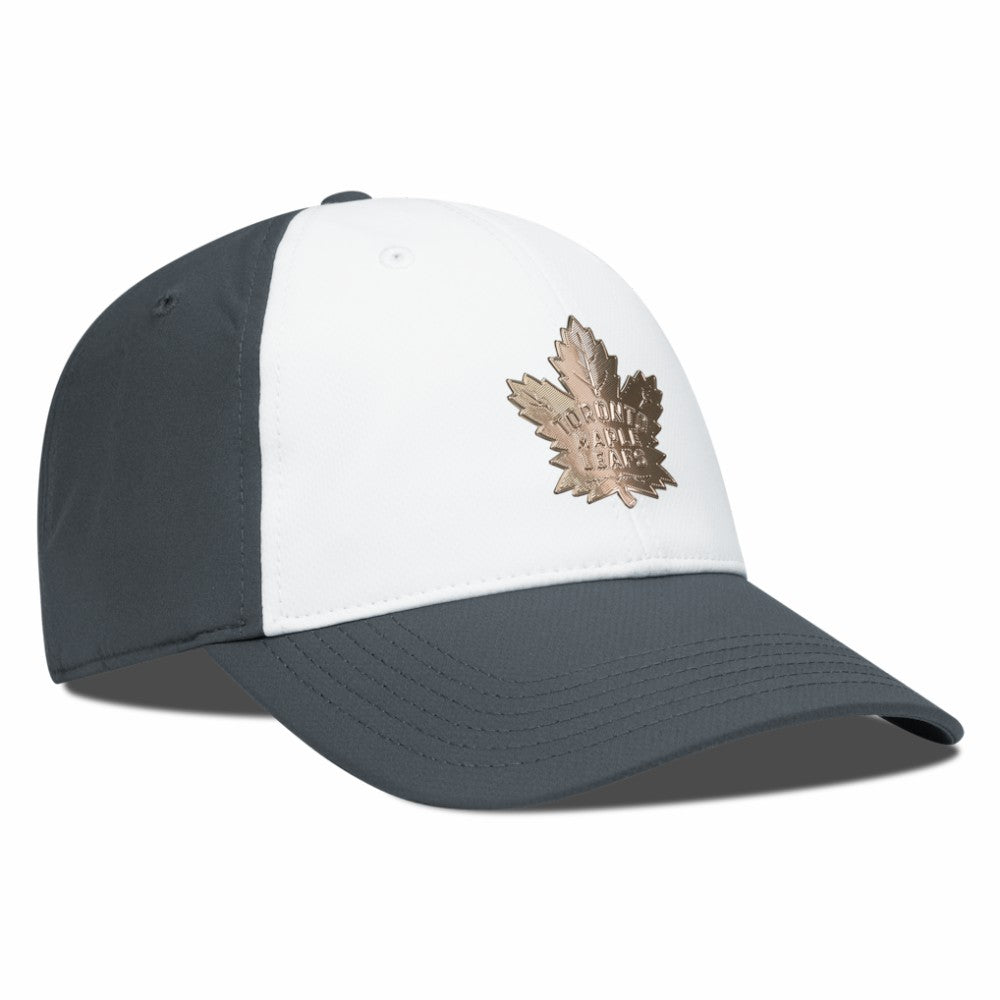 Toronto Maple Leafs Levelwear Endure Copper Insignia Adjustable Hat - White/Charcoal | NHL sale