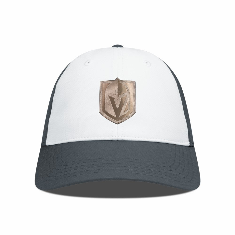Vegas Golden Knights Levelwear Endure Copper Insignia Adjustable Hat - White/Charcoal | NHL Clearance