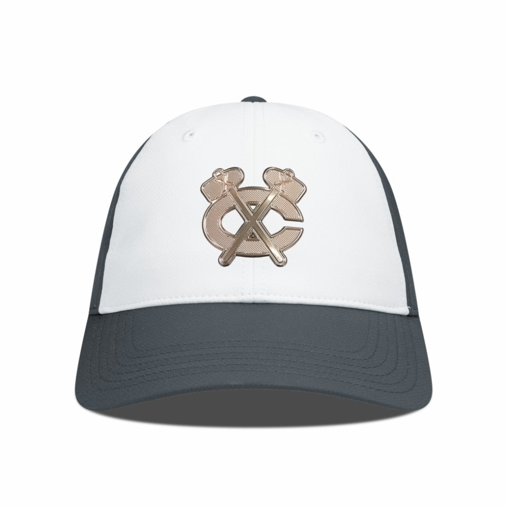 Chicago Blackhawks Levelwear Endure Copper Insignia Adjustable Hat - White/Charcoal | NHL online