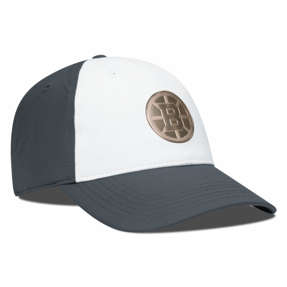 Boston Bruins Levelwear Endure Copper Insignia Adjustable Hat - White/Charcoal | NHL sale