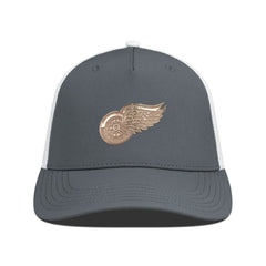 Detroit Red Wings Levelwear Signal Copper Insignia Trucker Adjustable Hat - Charcoal/White | NHL on sale