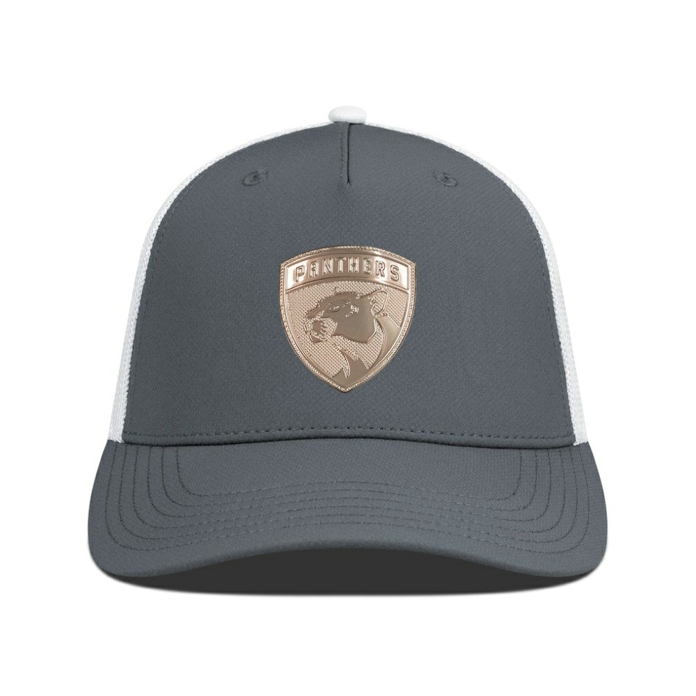 Florida Panthers Levelwear Signal Copper Insignia Trucker Adjustable Hat - Charcoal/White | NHL near me