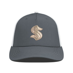 Seattle Kraken Levelwear Signal Copper Insignia Trucker Adjustable Hat - Charcoal/White | NHL online