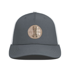 Boston Bruins Levelwear Signal Copper Insignia Trucker Adjustable Hat - Charcoal/White | NHL on sale