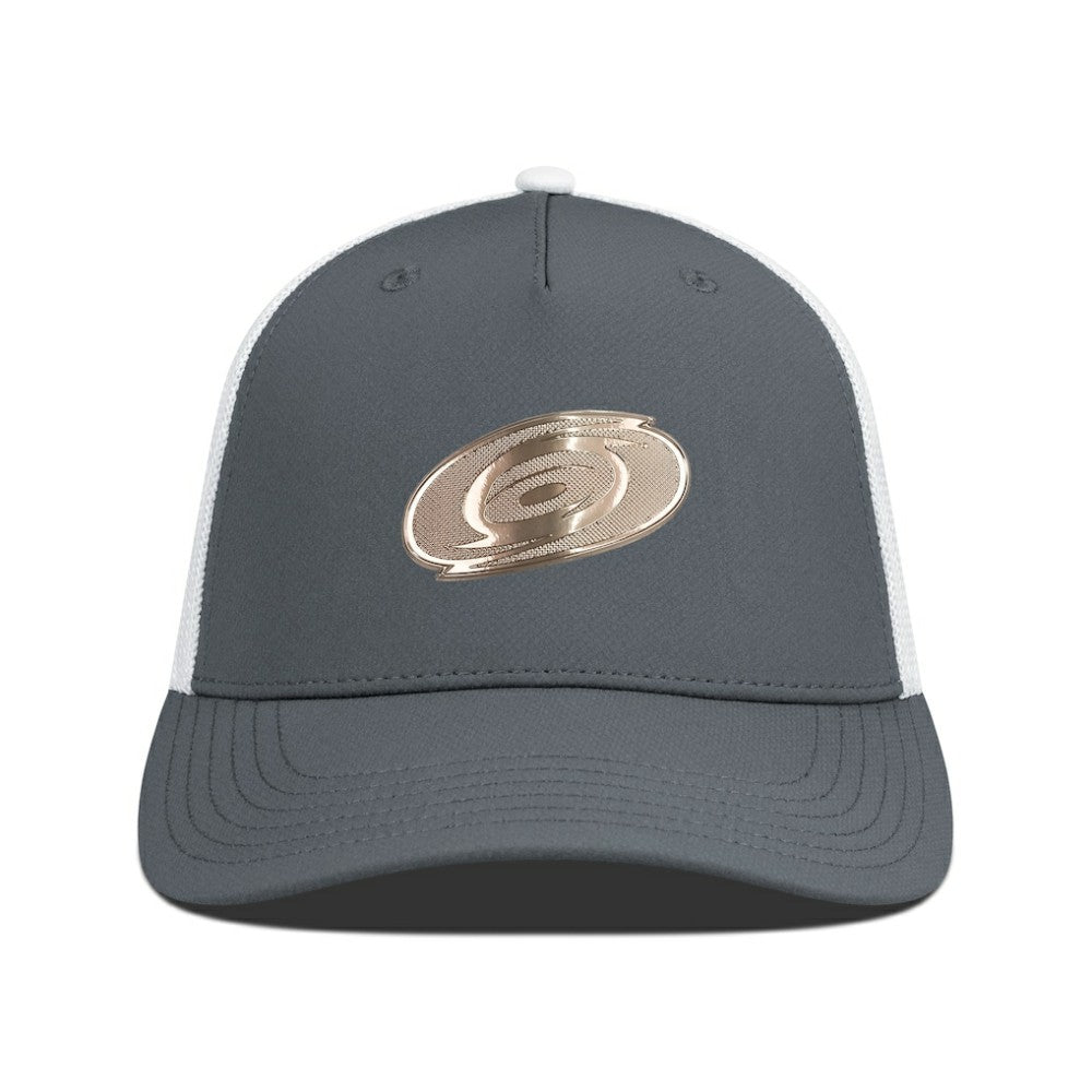 Carolina Hurricanes Levelwear Signal Copper Insignia Trucker Adjustable Hat - Charcoal/White | NHL Clearance