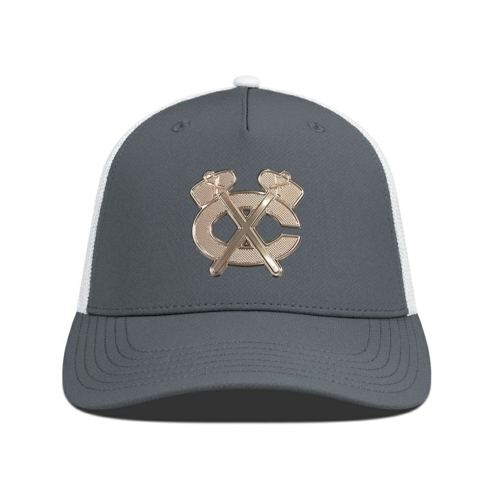 Chicago Blackhawks Levelwear Signal Copper Insignia Trucker Adjustable Hat - Charcoal/White | NHL sale