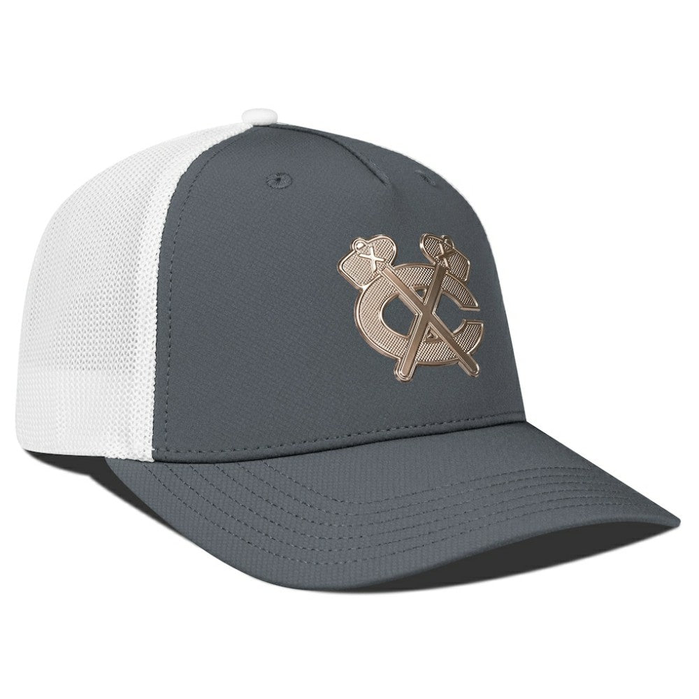 Chicago Blackhawks Levelwear Signal Copper Insignia Trucker Adjustable Hat - Charcoal/White | NHL sale