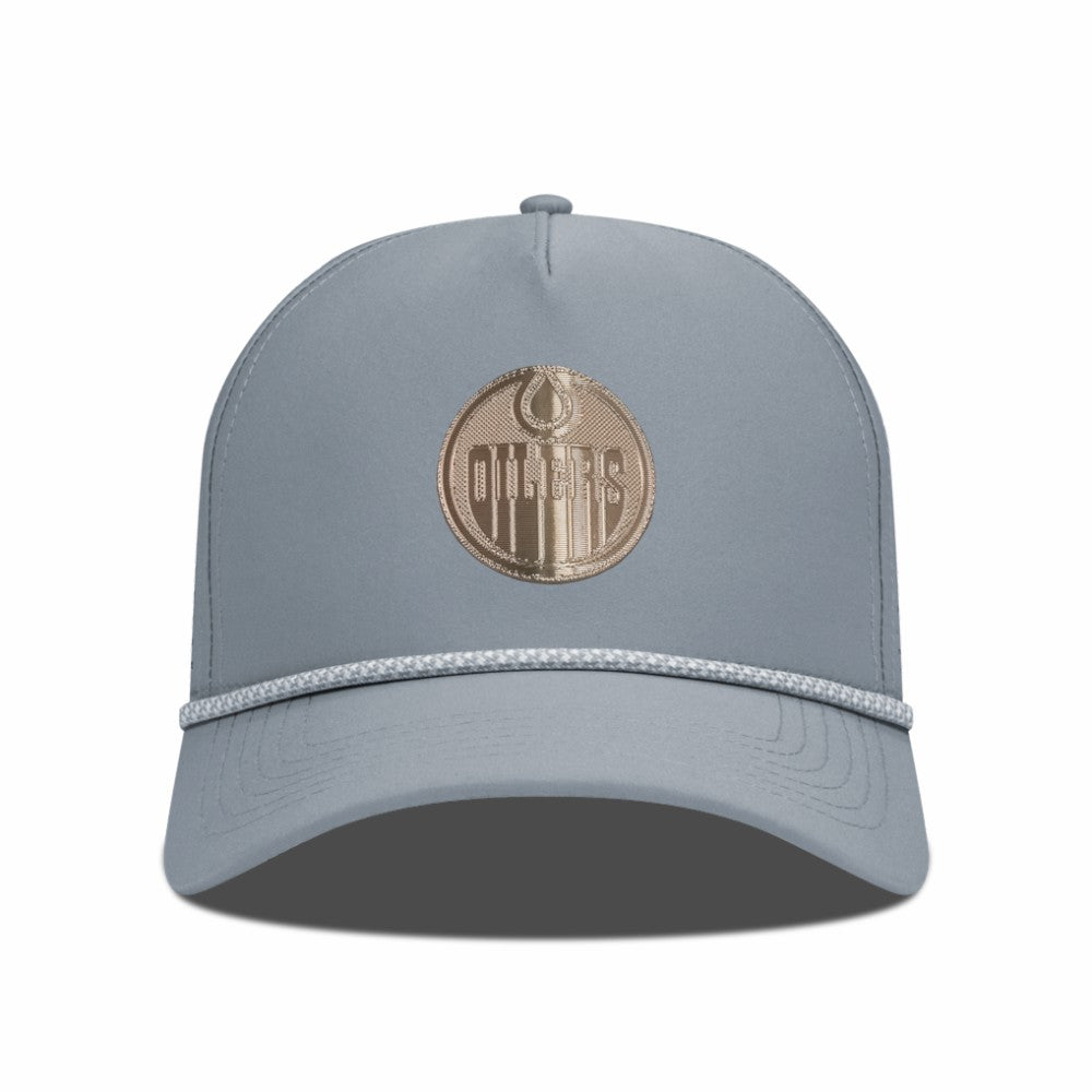 Edmonton Oilers Levelwear Gordon Copper Insignia Vented Adjustable Hat - Gray | NHL on sale