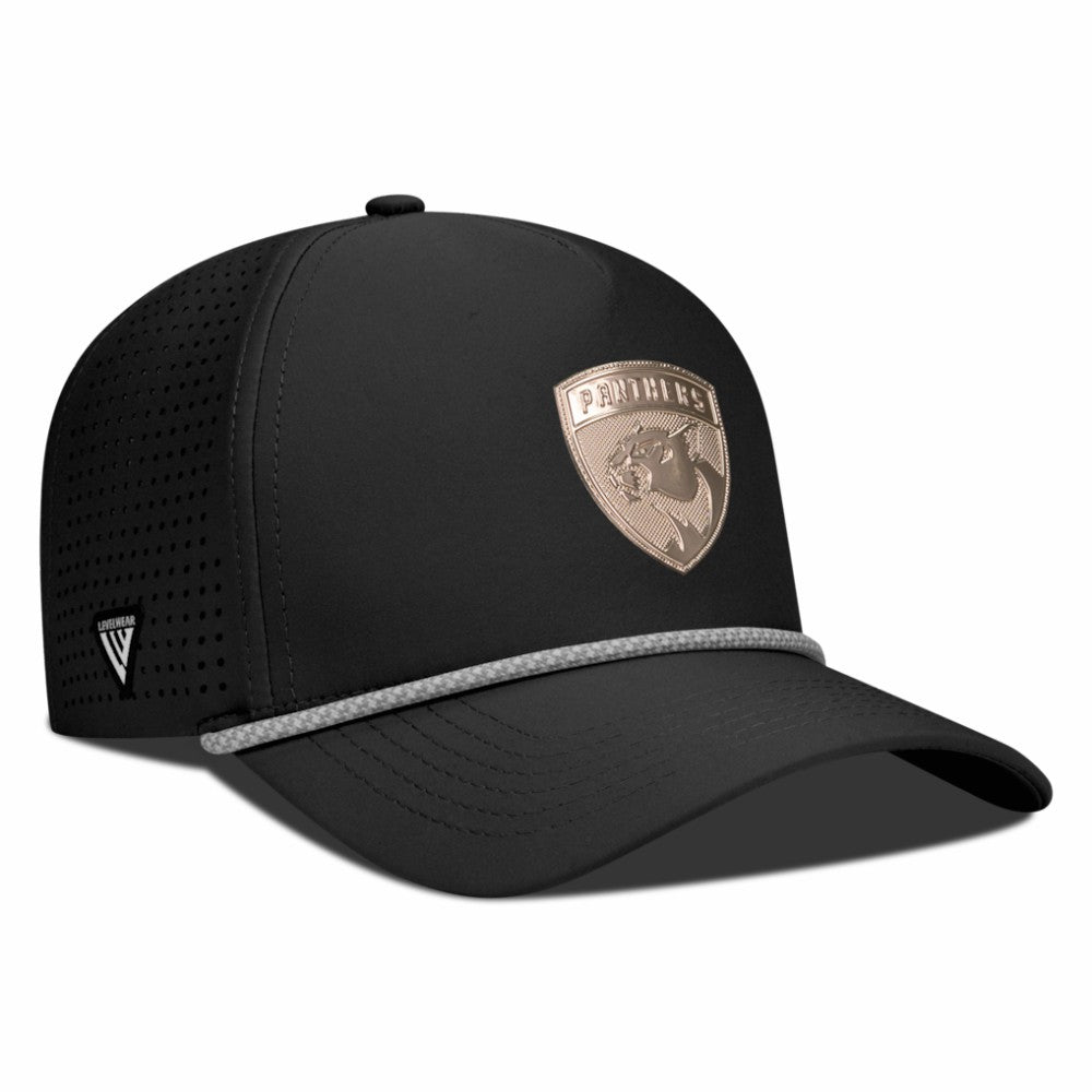 Florida Panthers Levelwear Gordon Copper Insignia Vented Adjustable Hat - Black | NHL Lifestyle