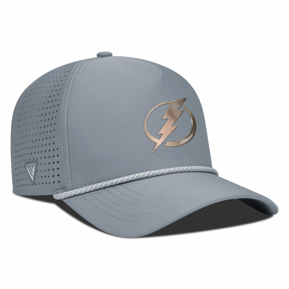 Tampa Bay Lightning Levelwear Gordon Copper Insignia Vented Adjustable Hat - Gray | NHL near me