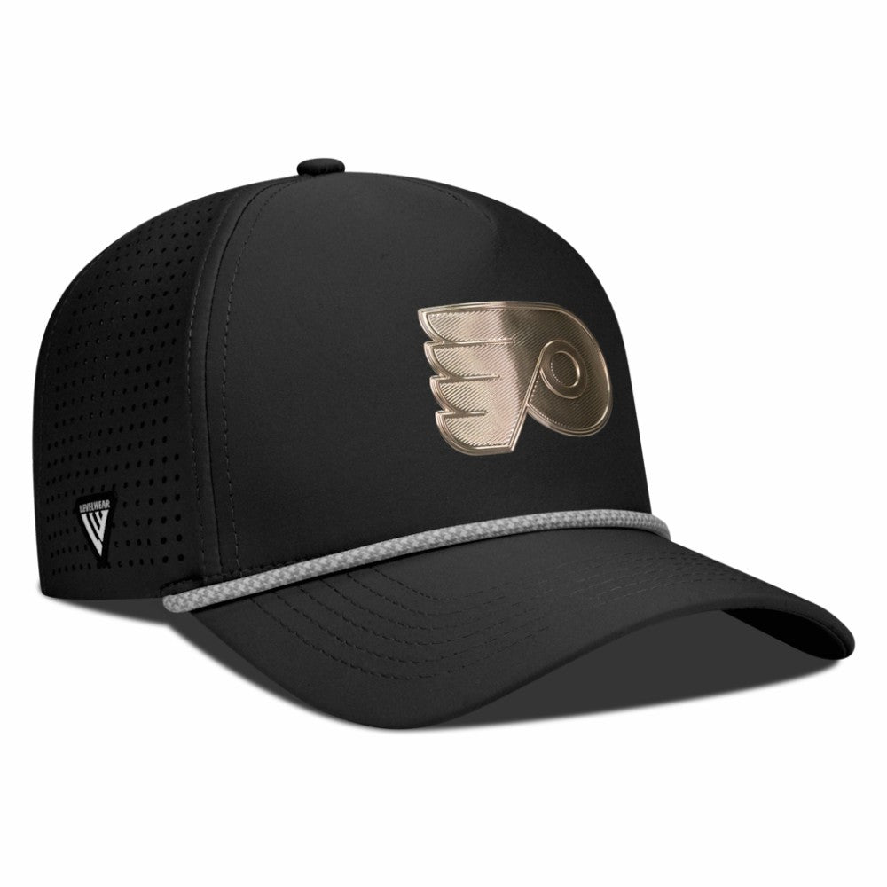 Philadelphia Flyers Levelwear Gordon Copper Insignia Vented Adjustable Hat - Black | NHL sale