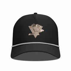 Pittsburgh Penguins Levelwear Gordon Copper Insignia Vented Adjustable Hat - Black | NHL Clearance