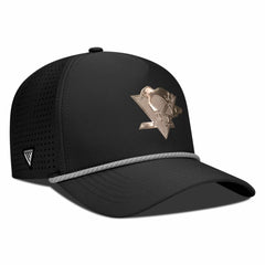 Pittsburgh Penguins Levelwear Gordon Copper Insignia Vented Adjustable Hat - Black | NHL Clearance