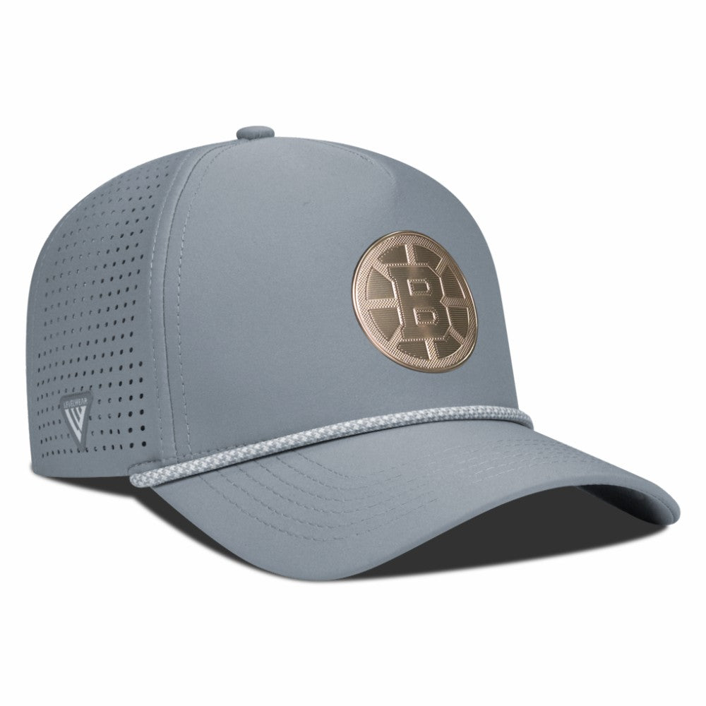Boston Bruins Levelwear Gordon Copper Insignia Vented Adjustable Hat - Gray | NHL online