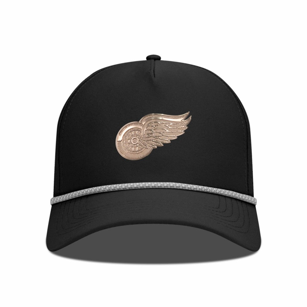 Detroit Red Wings Levelwear Gordon Copper Insignia Vented Adjustable Hat - Black | NHL sale