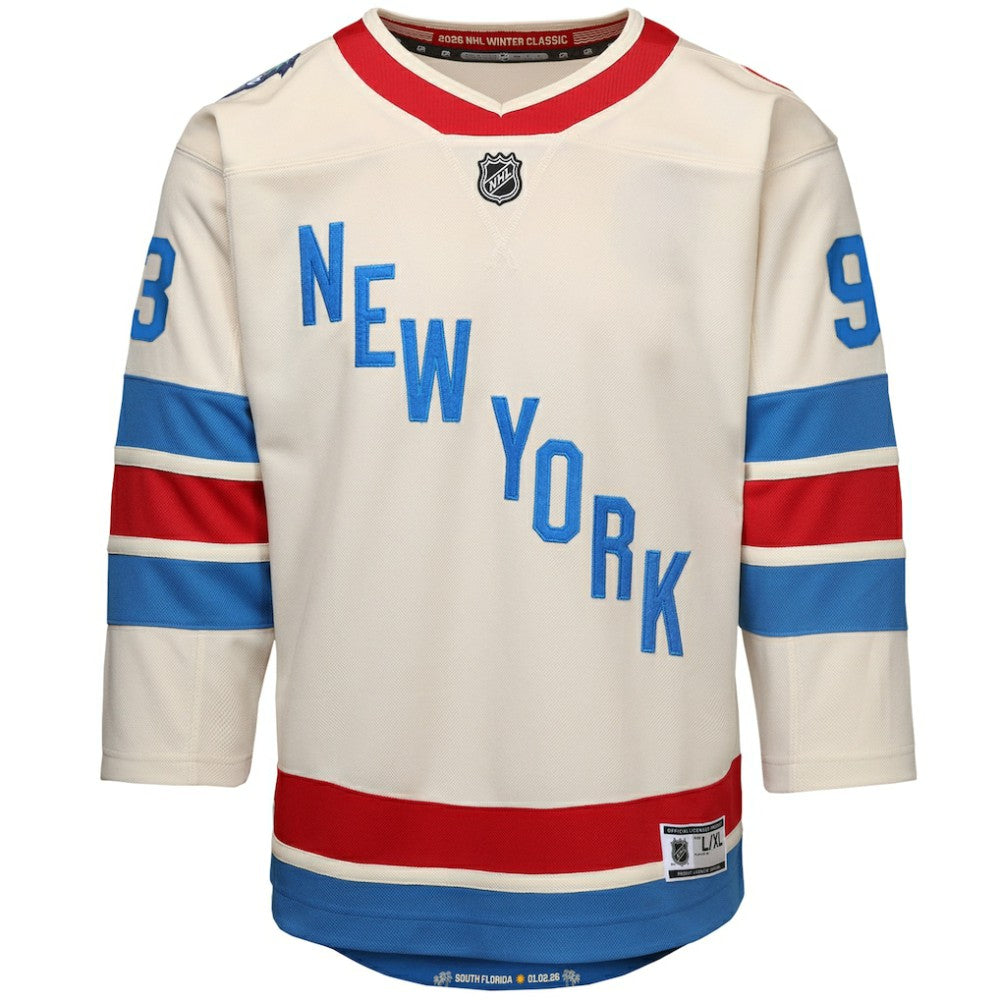 Mika Zibanejad New York Rangers Outerstuff Youth 2026 NHL Winter Classic Premier Jersey - White | NHL discount