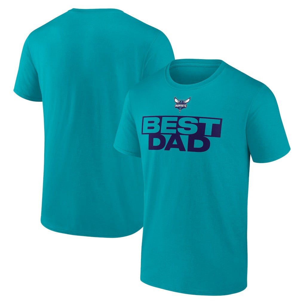 Charlotte Hornets Greatest Dad T-Shirt Teal