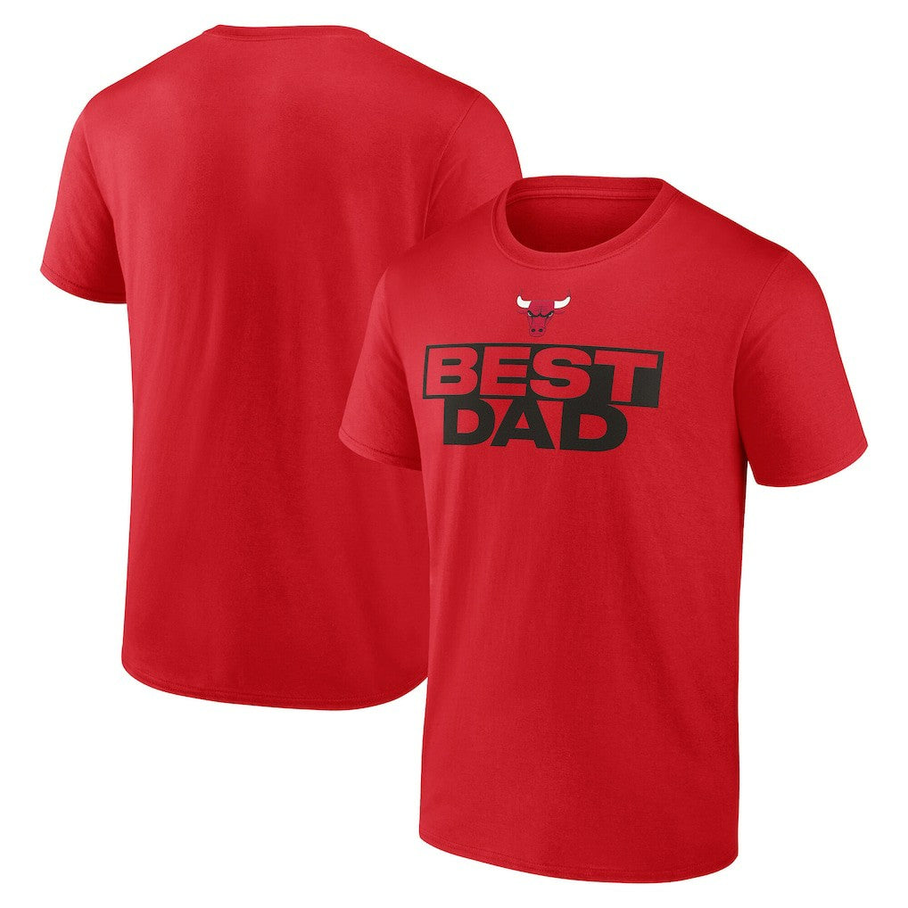 Chicago Bulls Greatest Dad T-Shirt Red