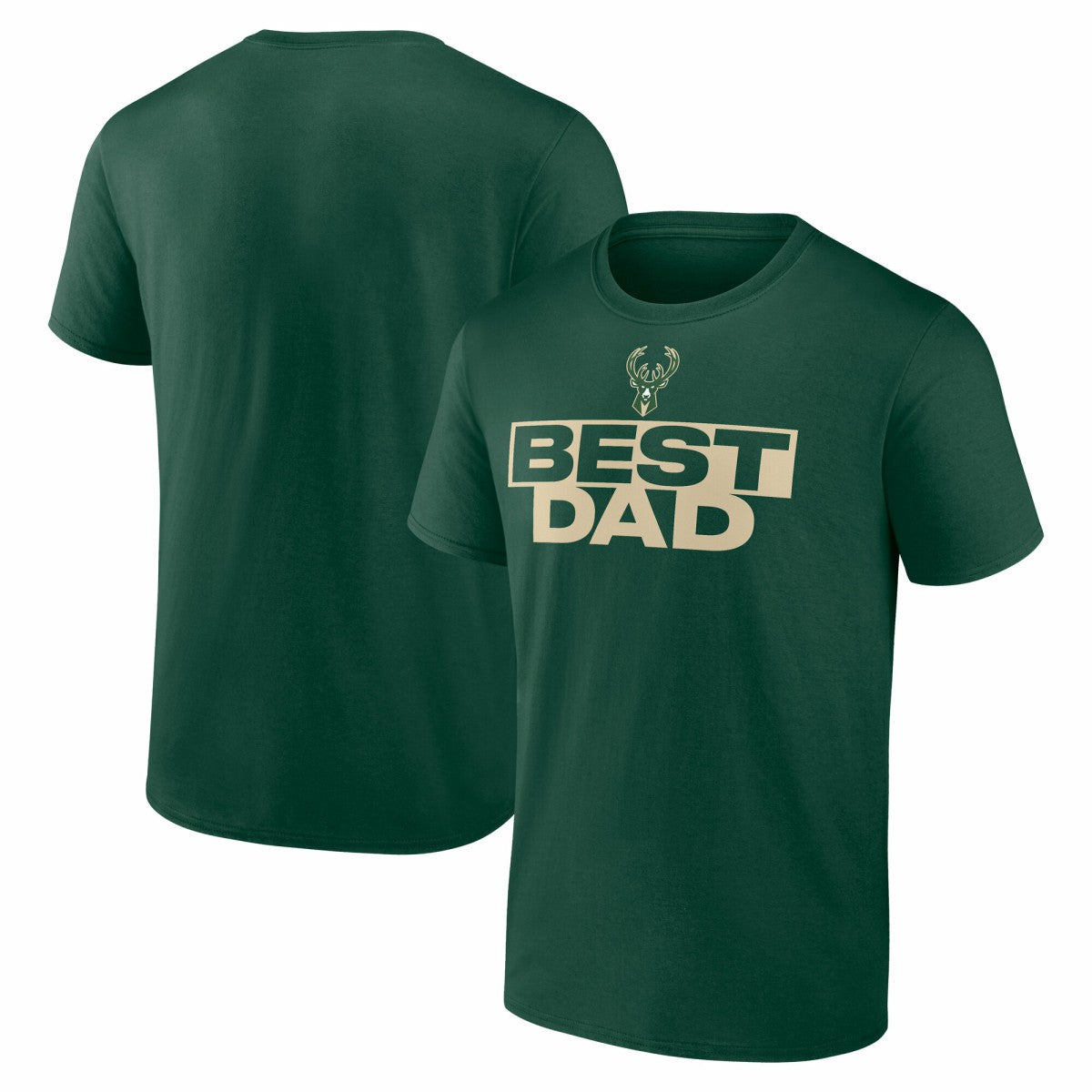 Milwaukee Bucks Greatest Dad T-Shirt Hunter Green