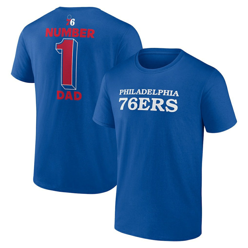 Philadelphia 76ers #1 Dad Jersey T-Shirt Royal