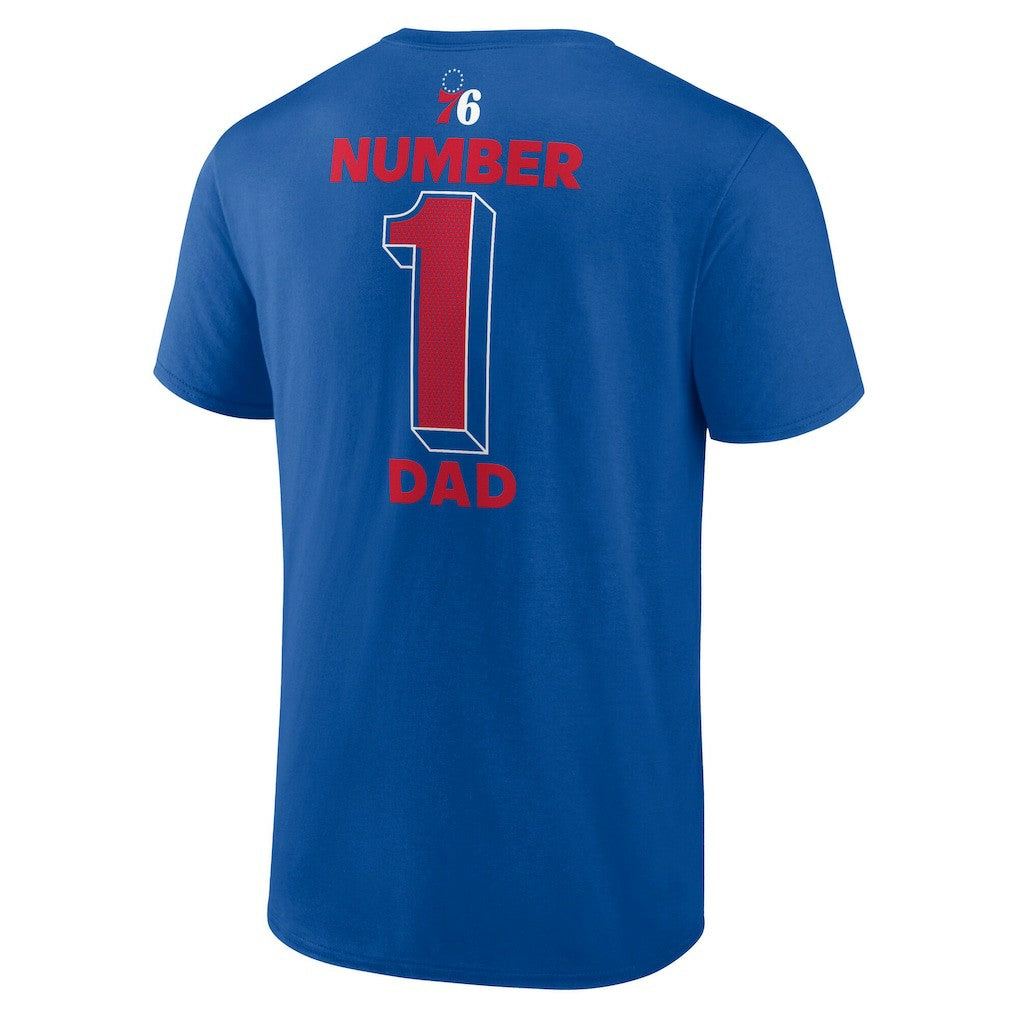Philadelphia 76ers #1 Dad Jersey T-Shirt Royal