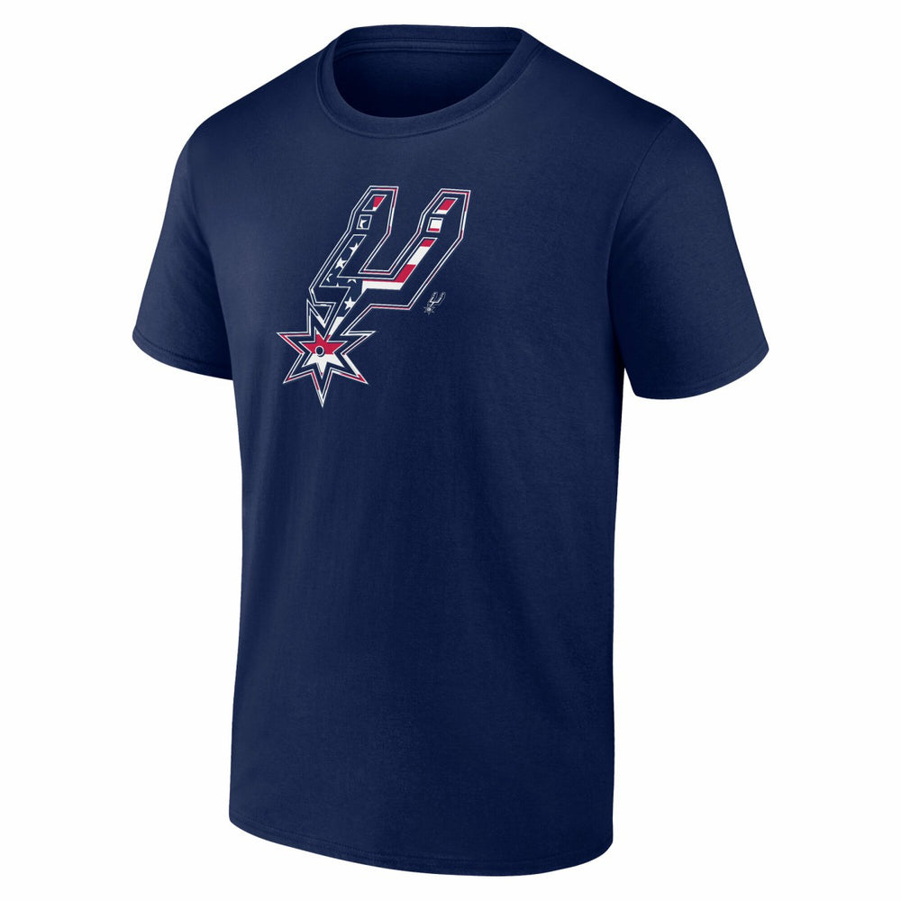 San Antonio Spurs Flag Logo T-Shirt Navy
