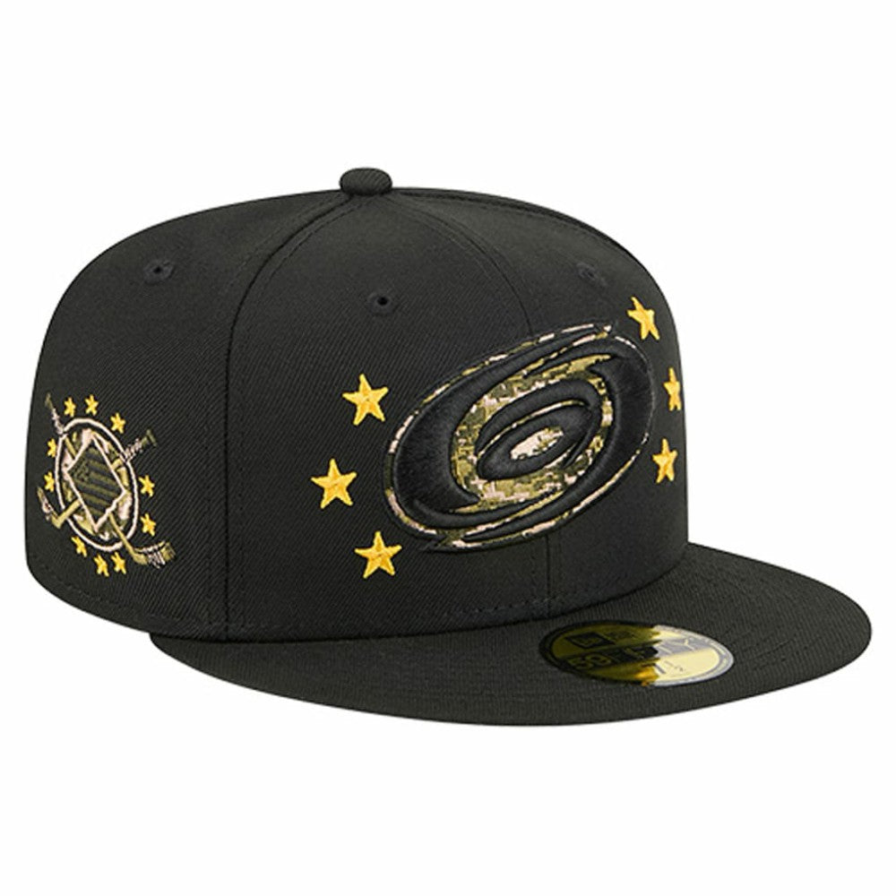 Carolina Hurricanes New Era Military Appreciation Digital Camo Stars 59FIFTY Fitted Hat - Black | New Era discount