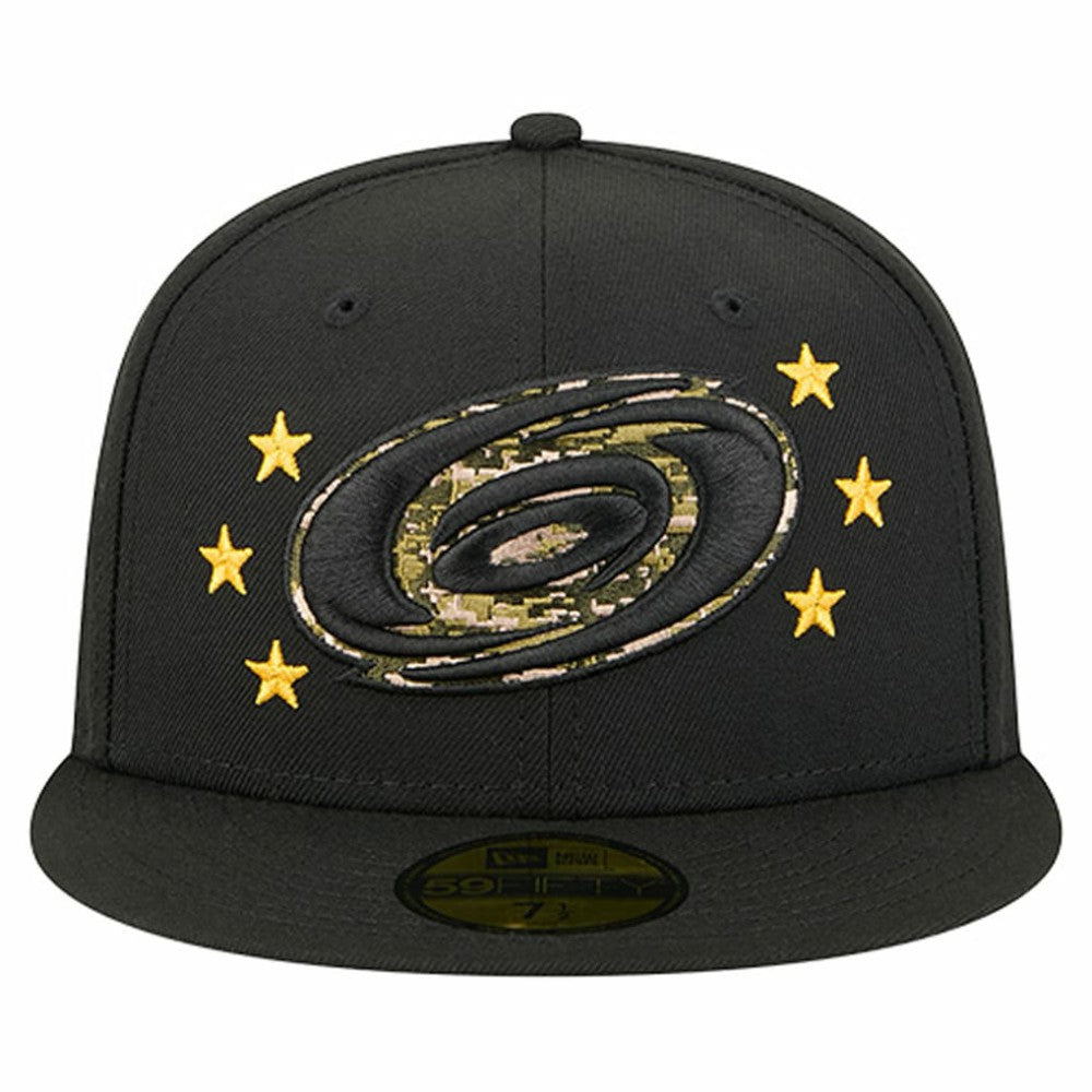 Carolina Hurricanes New Era Military Appreciation Digital Camo Stars 59FIFTY Fitted Hat - Black | New Era discount
