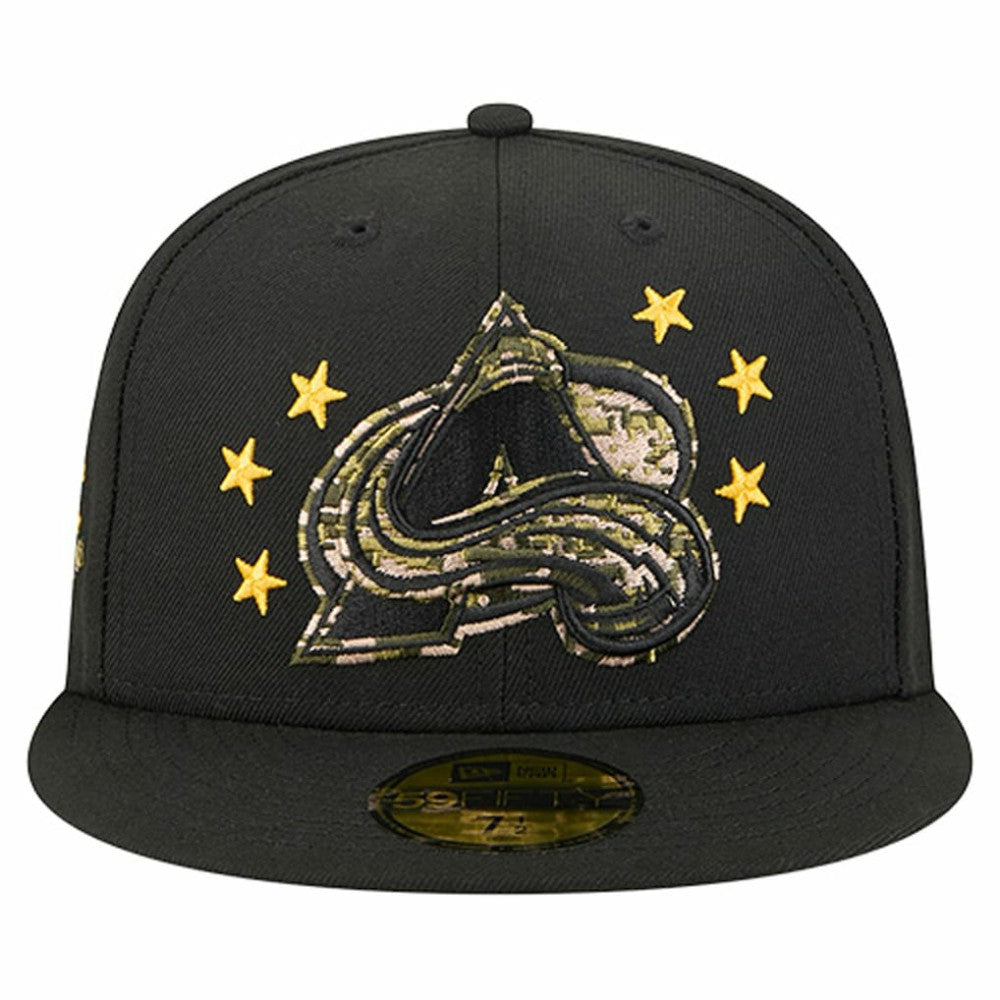 Colorado Avalanche New Era Military Appreciation Digital Camo Stars 59FIFTY Fitted Hat - Black | New Era near me