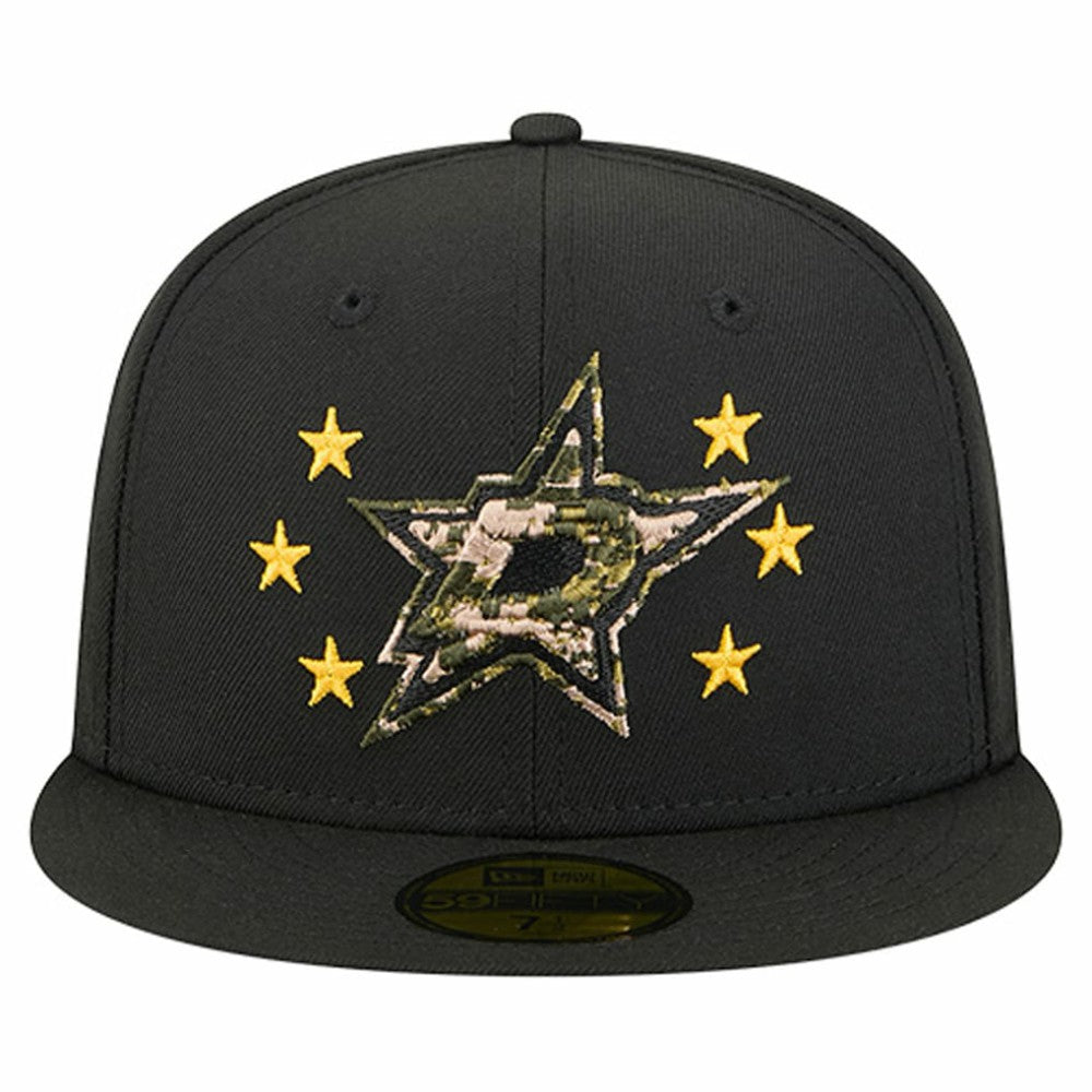 Dallas Stars New Era Military Appreciation Digital Camo Stars 59FIFTY Fitted Hat - Black | New Era Lifestyle