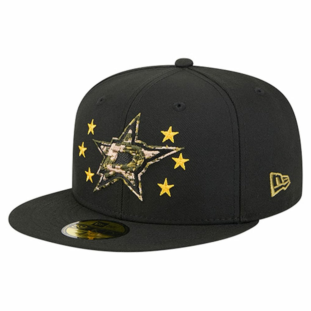 Dallas Stars New Era Military Appreciation Digital Camo Stars 59FIFTY Fitted Hat - Black | New Era Lifestyle