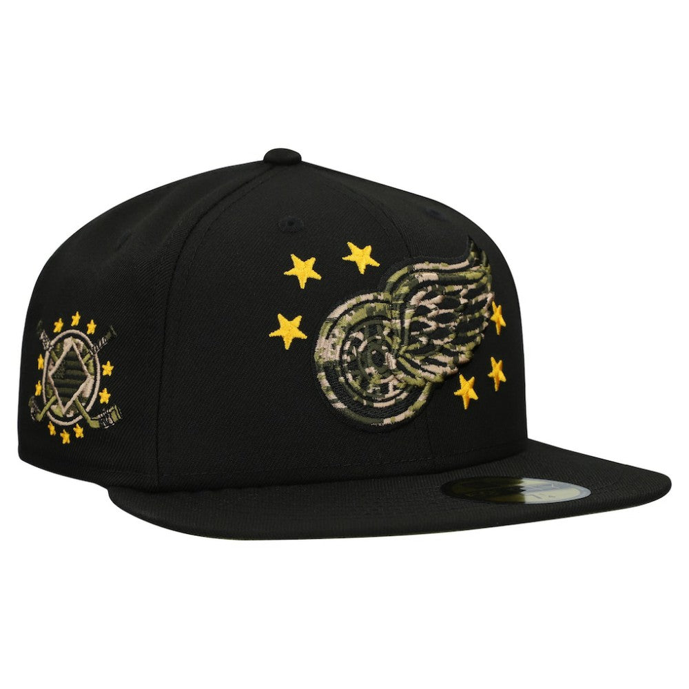 Detroit Red Wings New Era Military Appreciation Digital Camo Stars 59FIFTY Fitted Hat - Black | New Era near me