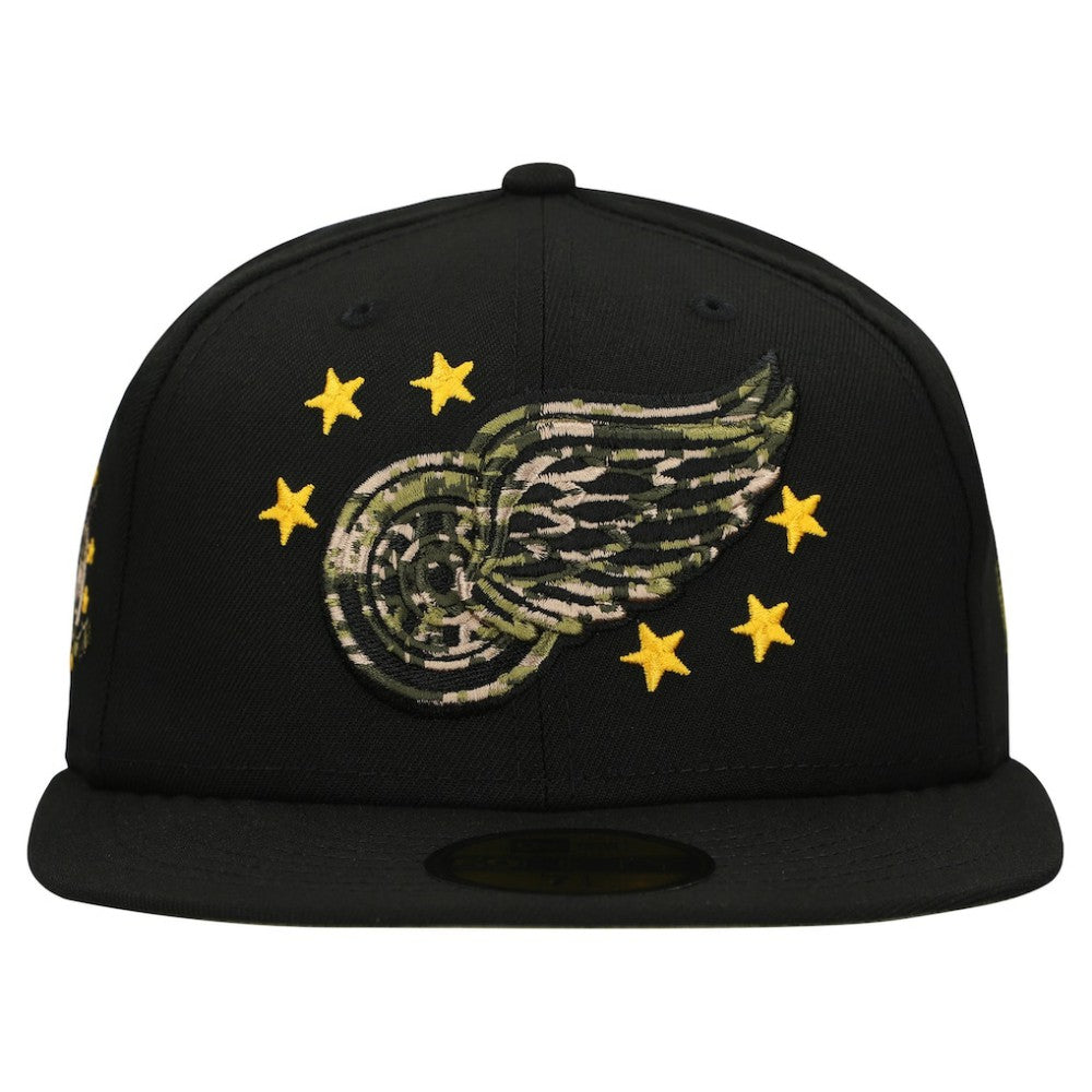 Detroit Red Wings New Era Military Appreciation Digital Camo Stars 59FIFTY Fitted Hat - Black | New Era near me