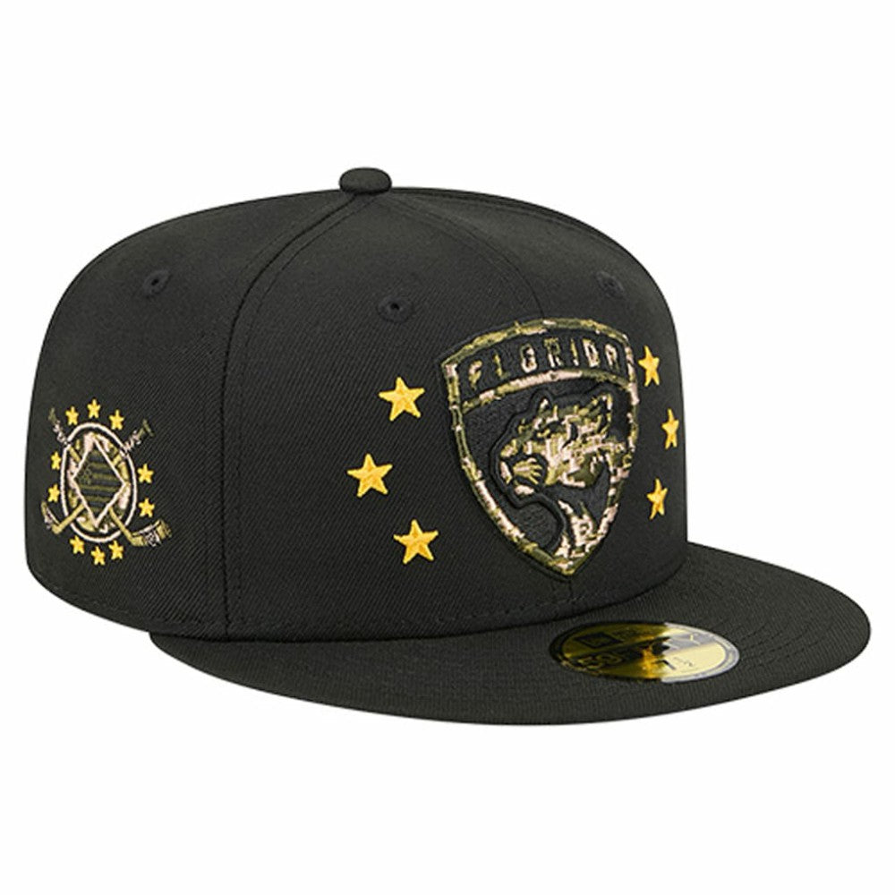 Florida Panthers New Era Military Appreciation Digital Camo Stars 59FIFTY Fitted Hat - Black | New Era online