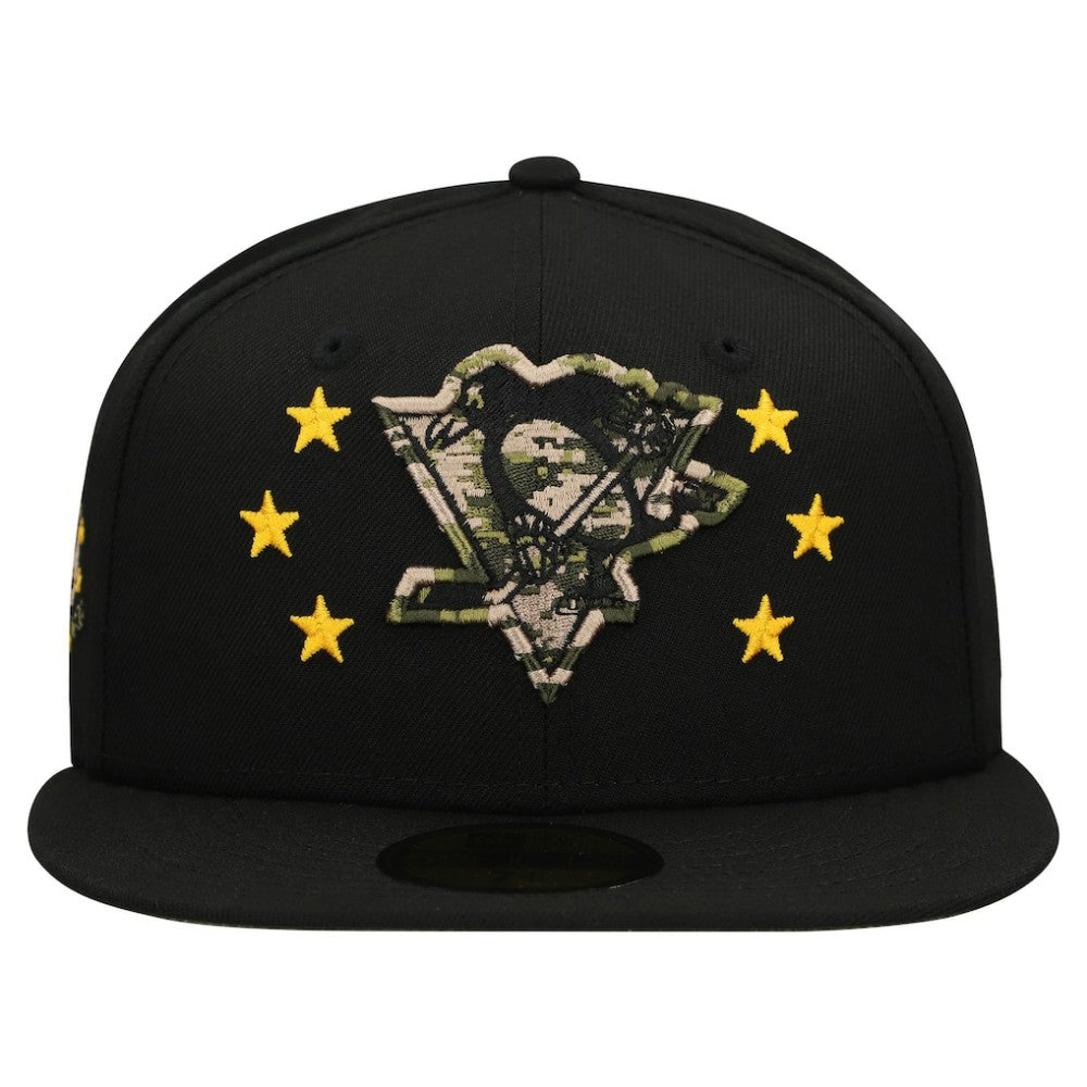 Pittsburgh Penguins New Era Military Appreciation Digital Camo Stars 59FIFTY Fitted Hat - Black | New Era online